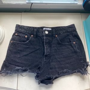 Black Zara Jean Shorts